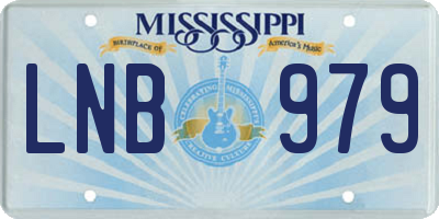 MS license plate LNB979