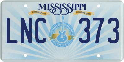 MS license plate LNC373