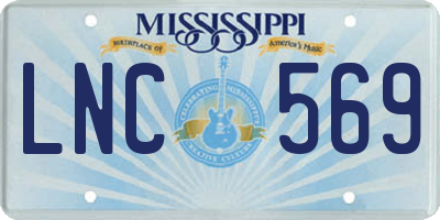 MS license plate LNC569