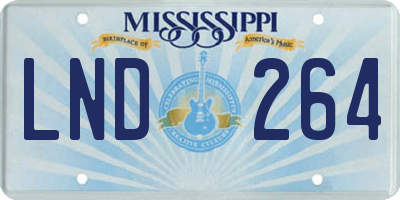 MS license plate LND264