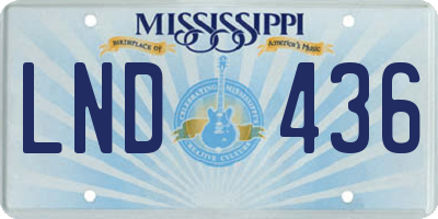 MS license plate LND436