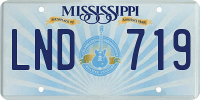 MS license plate LND719