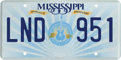 MS license plate LND951