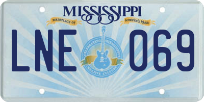 MS license plate LNE069