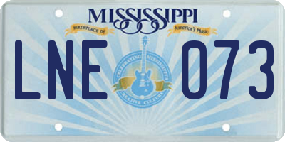 MS license plate LNE073