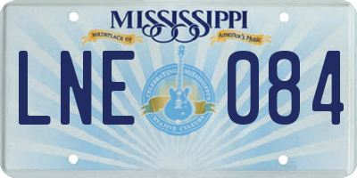 MS license plate LNE084