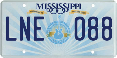 MS license plate LNE088