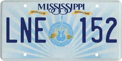MS license plate LNE152
