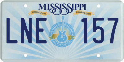 MS license plate LNE157