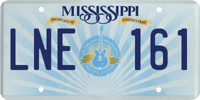 MS license plate LNE161