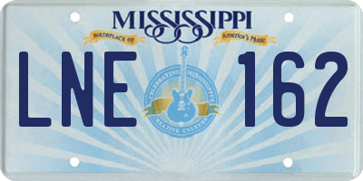 MS license plate LNE162