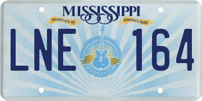 MS license plate LNE164