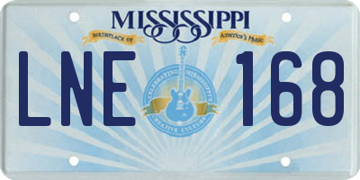 MS license plate LNE168