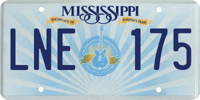MS license plate LNE175
