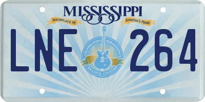 MS license plate LNE264