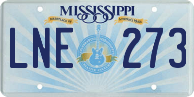 MS license plate LNE273