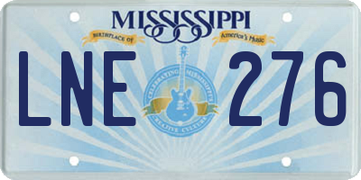 MS license plate LNE276