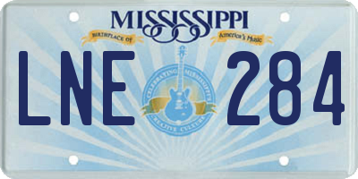 MS license plate LNE284