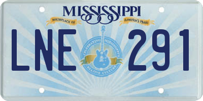 MS license plate LNE291