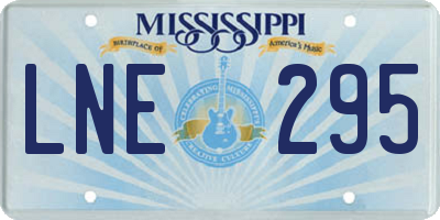 MS license plate LNE295