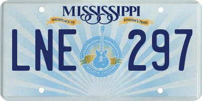 MS license plate LNE297