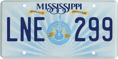 MS license plate LNE299