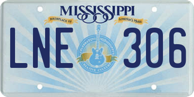 MS license plate LNE306