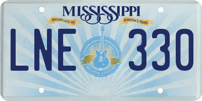MS license plate LNE330