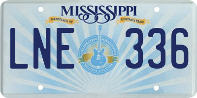 MS license plate LNE336