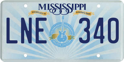 MS license plate LNE340