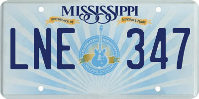 MS license plate LNE347