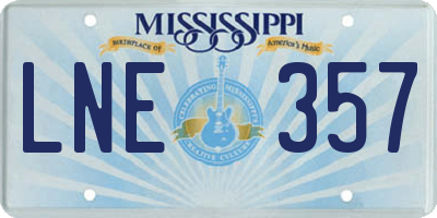 MS license plate LNE357