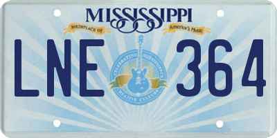 MS license plate LNE364