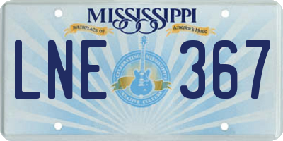 MS license plate LNE367