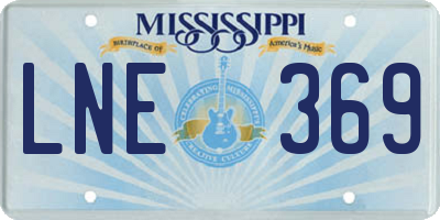 MS license plate LNE369