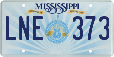 MS license plate LNE373