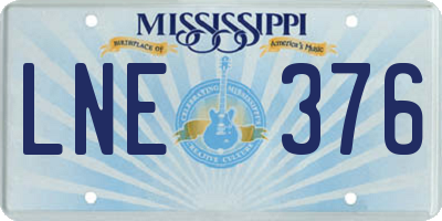 MS license plate LNE376
