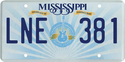 MS license plate LNE381