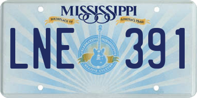 MS license plate LNE391