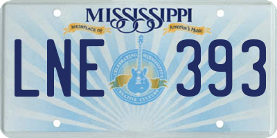MS license plate LNE393