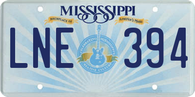 MS license plate LNE394