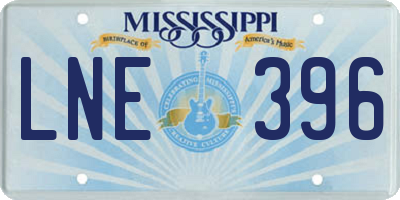 MS license plate LNE396