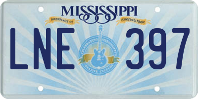 MS license plate LNE397