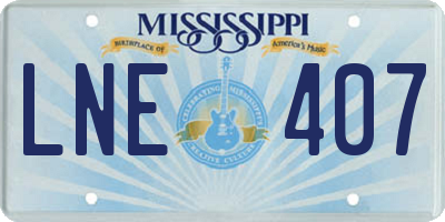 MS license plate LNE407