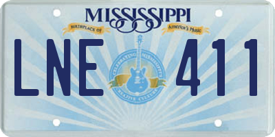 MS license plate LNE411