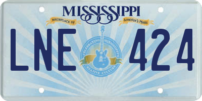 MS license plate LNE424