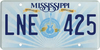 MS license plate LNE425