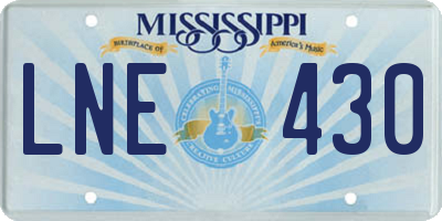 MS license plate LNE430