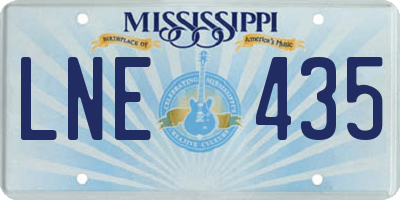 MS license plate LNE435
