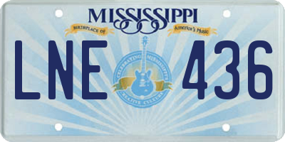 MS license plate LNE436